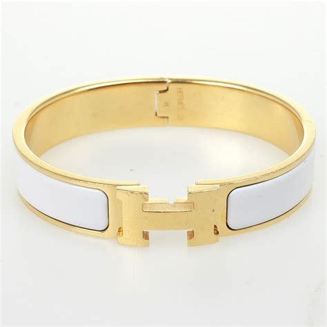 hermes white enamel bracelet|hermes enamel bracelets for women.